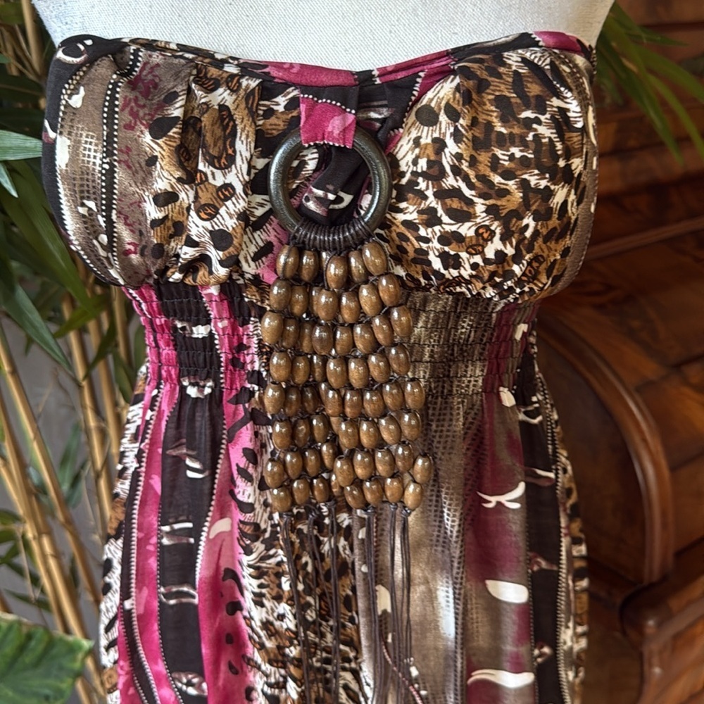 By Deep ladies, maxi sleeveless sundress, excellent condition beaded front large - Picture 13 of 16